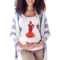 Divine Pink Flamingos Color Active T Cool Maternity Scoop Neck T-shirt | Artistshot