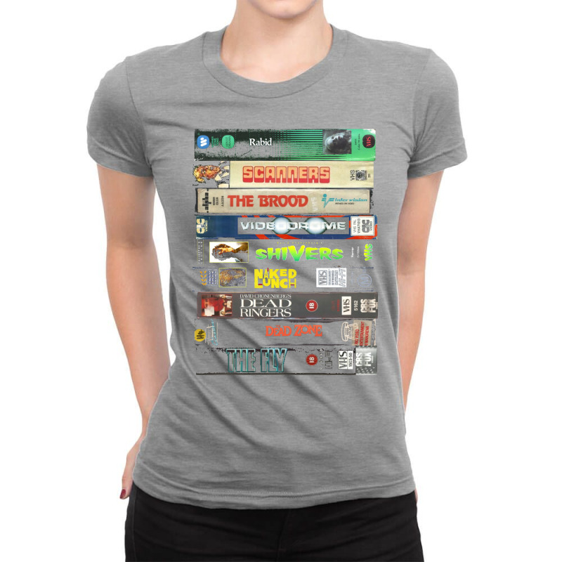 Cronenberg Vhs Collection  T Girl Ladies Fitted T-Shirt by roeliedavao | Artistshot