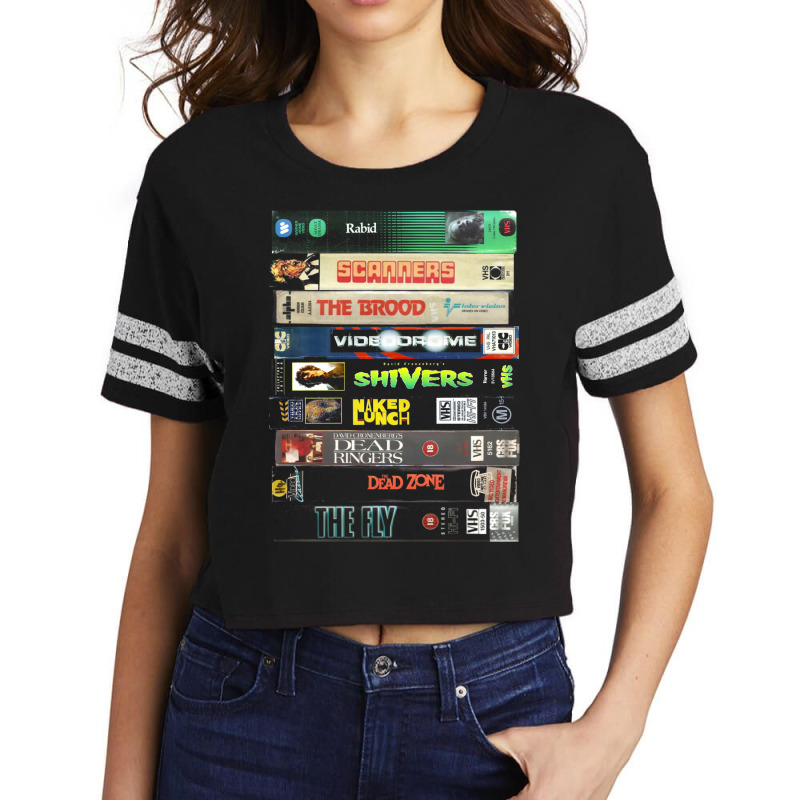 Cronenberg Vhs Collection  T Girl Scorecard Crop Tee by roeliedavao | Artistshot