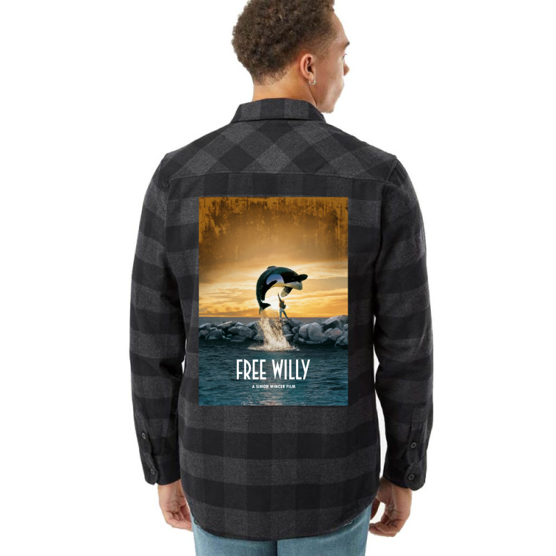 Free Willy  T Blue Flannel Shirt | Artistshot