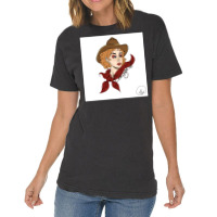 Pretty Ginger Cowgirl With Freckles   Summer Aesthetic Vintage T-shirt | Artistshot