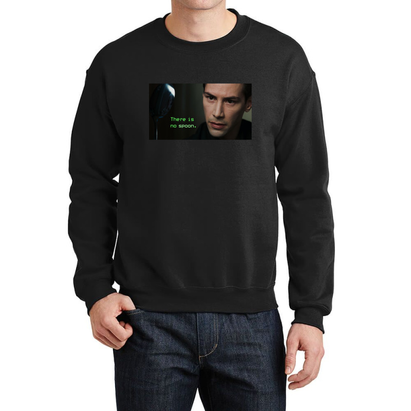 Q The Matrix There Is No Spoon Crewneck Sweatshirt | Artistshot