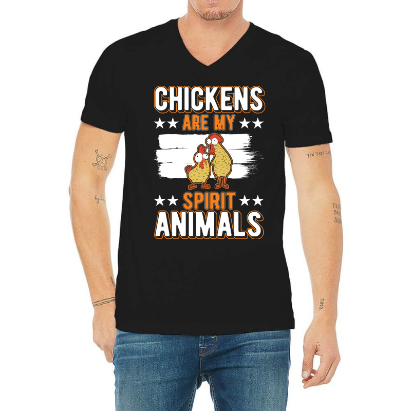 Limited Edition Chickens Spirit Animal Chicken-56wqo V-Neck Tee by webberkyla | Artistshot