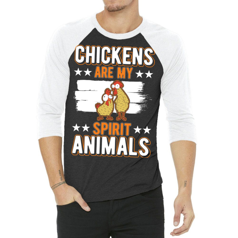 Limited Edition Chickens Spirit Animal Chicken-56wqo 3/4 Sleeve Shirt by webberkyla | Artistshot