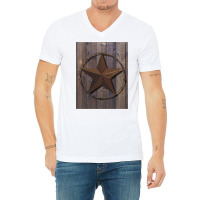 Primitive Barn Wood Brown Star   Vintage Funny V-neck Tee | Artistshot