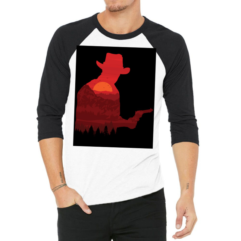 Red Dead The Bandit   Hippie 3/4 Sleeve Shirt by alheklupsm | Artistshot