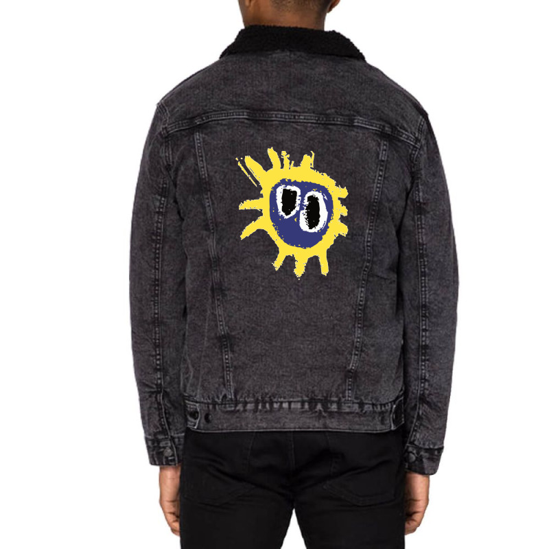 Screamadelica Primal Unisex Sherpa-Lined Denim Jacket by HECTORNVAZQUEZ | Artistshot