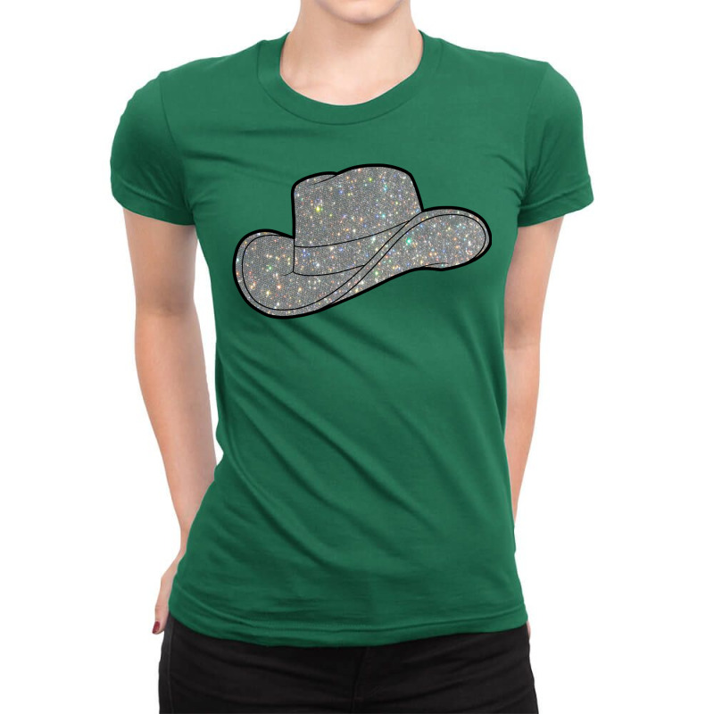 Rhinestone Cowboy Hat  Girl Girl Ladies Fitted T-Shirt by ghidechabiq | Artistshot