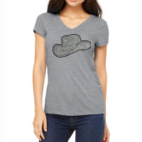 Rhinestone Cowboy Hat  Girl Girl Women's V-neck T-shirt | Artistshot