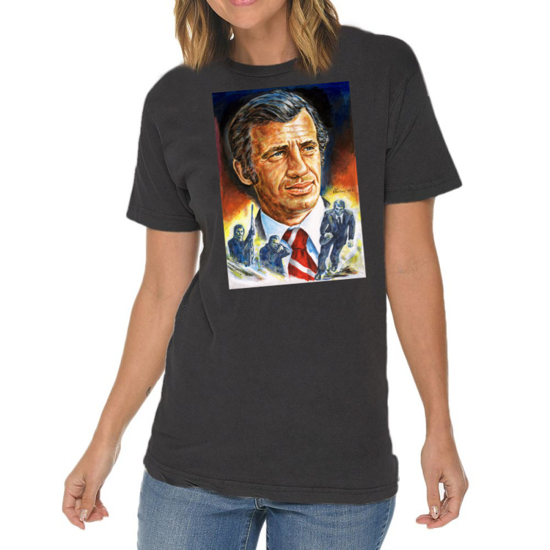 Jean Paul Belmondo Painting Portrait  T Stars Vintage T-shirt | Artistshot