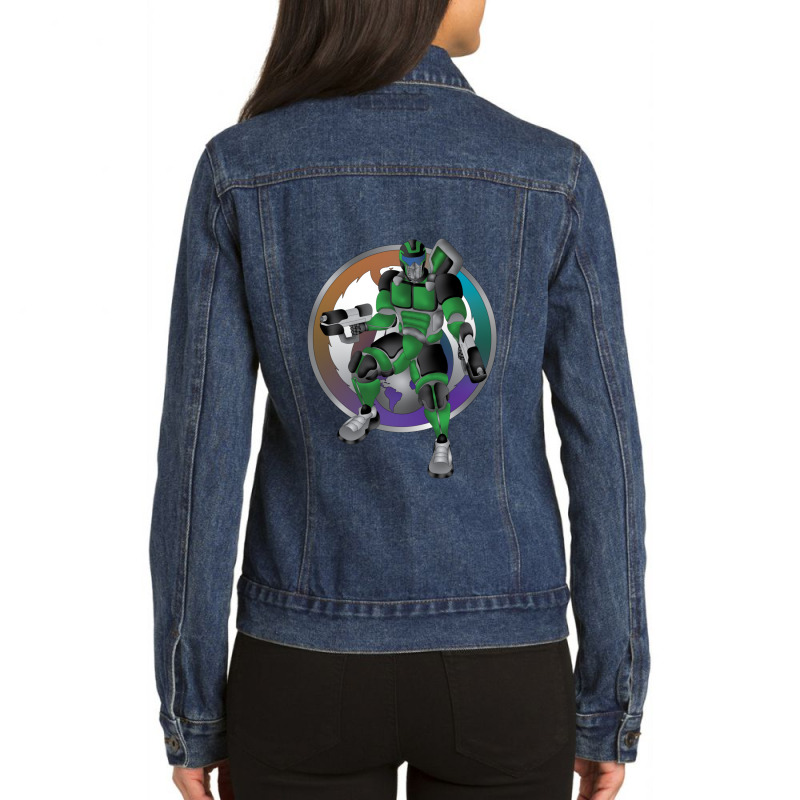 Legendary Futuristic Super Soldier - Gu -7 Ladies Denim Jacket by RonaldLagman | Artistshot