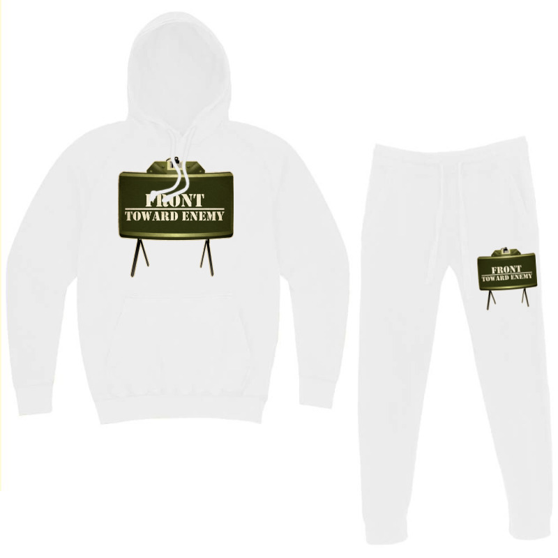 Front Toward Enemy Distressed Claymore Mine Military Hoodie & Jogger Set | Artistshot