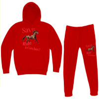 Save A Horse Ride A Cowboy   Gift Blue Hoodie & Jogger Set | Artistshot