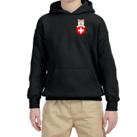 Limited Edition Switzerland Flag Akita Dog In Pocket Youth Hoodie | Artistshot