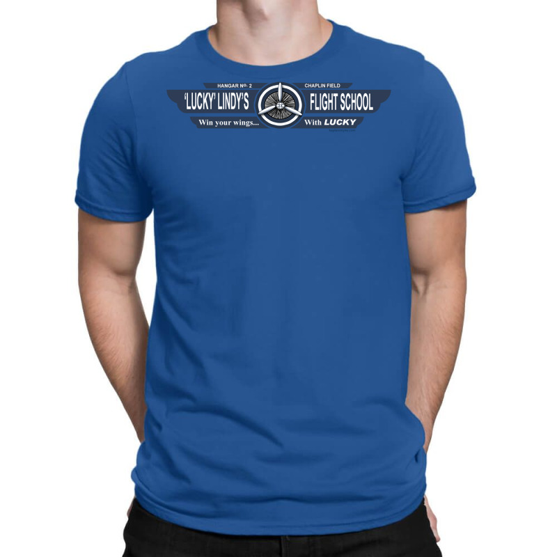 Lucky Lindys Flight School  T Red T-shirt | Artistshot