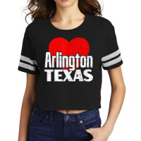 I Love Arlington Texas Retro Big Heart Arlington Vacation T Shirt Scorecard Crop Tee | Artistshot