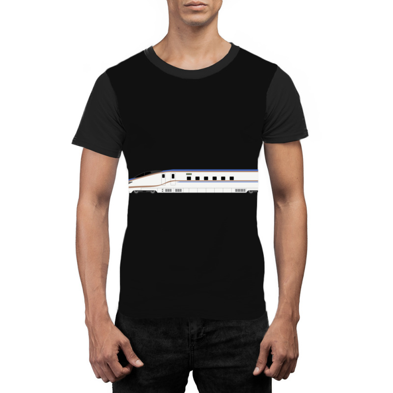 Shinkansen E7 Series Side View Graphic T-shirt | Artistshot