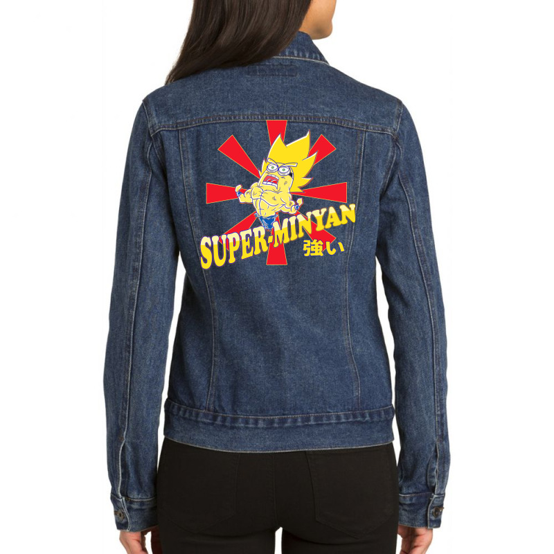 Super Minyan Ladies Denim Jacket by dozetaviraf | Artistshot