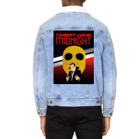 Threat Level Midnight Poster Vintage Unisex Sherpa-lined Denim Jacket | Artistshot