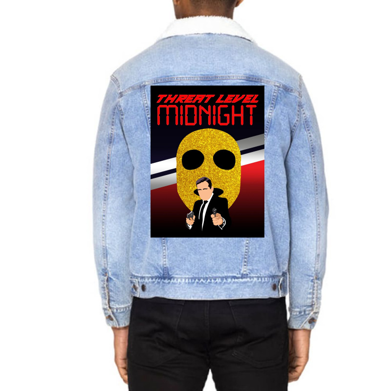 Threat Level Midnight Poster Vintage Unisex Sherpa-Lined Denim Jacket by maunesebekb | Artistshot