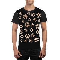 Seamless Light Brown Colored Paw Design 1 Graphic T-shirt | Artistshot