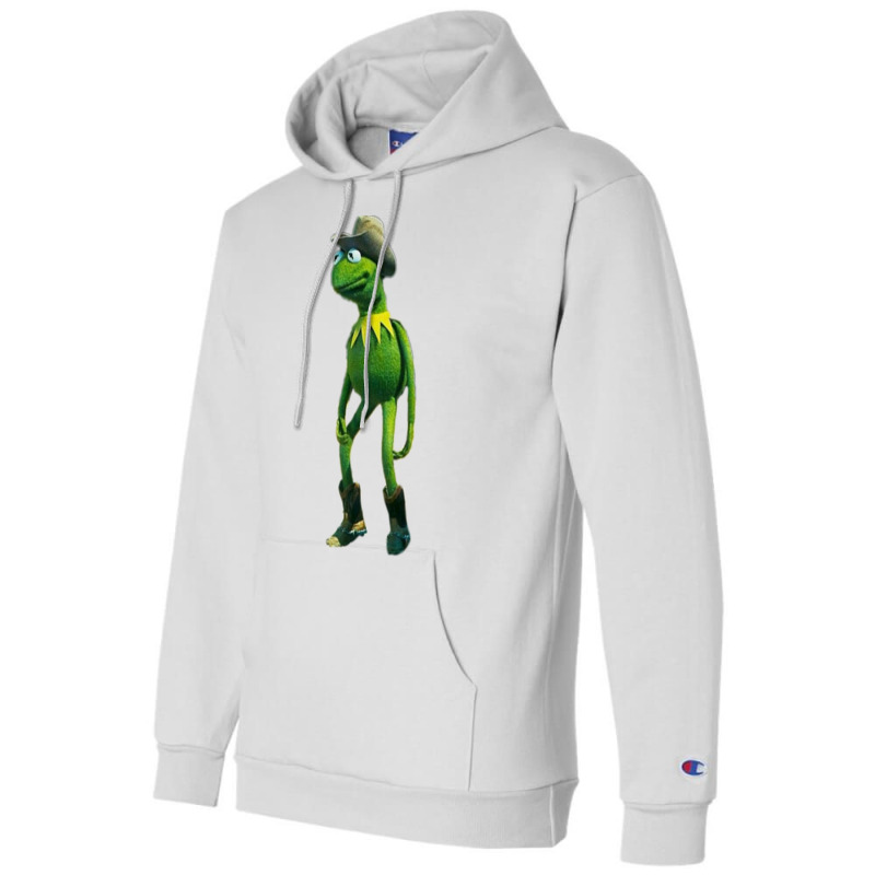 Shaelin Janae Cowboy Kermit   Green Blue Aesthetic Champion Hoodie by alheklupsm | Artistshot