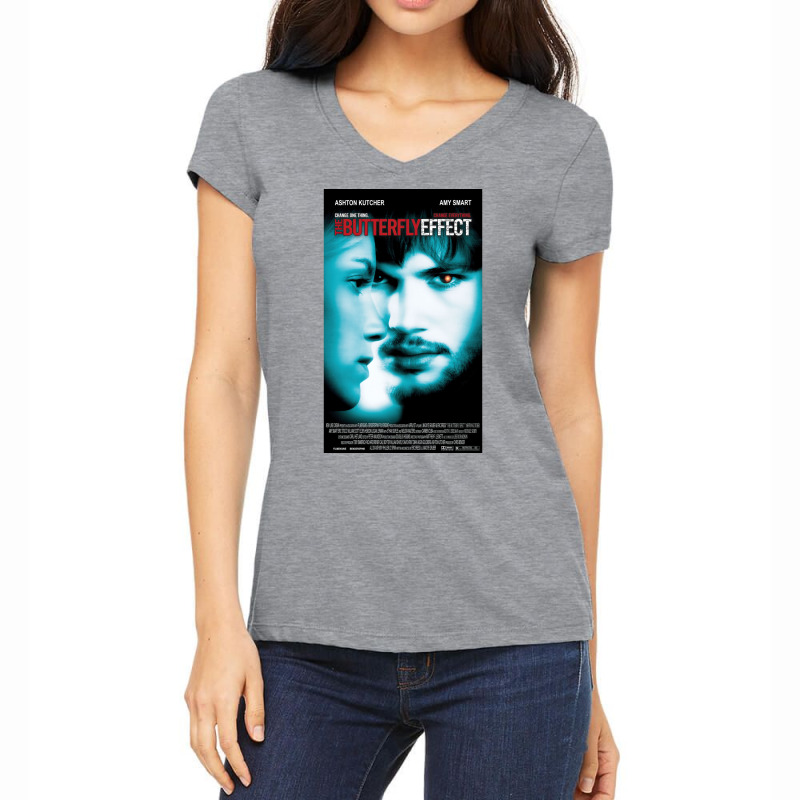 The Butterfly Effect Poster  T Blue Women's V-Neck T-Shirt by afriyamasda4 | Artistshot