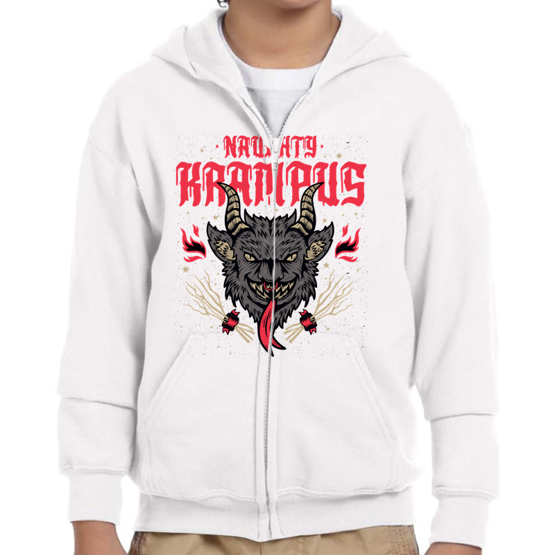 Hot Trend Naughty Krampus Youth Zipper Hoodie by Rios Arevalo | Artistshot