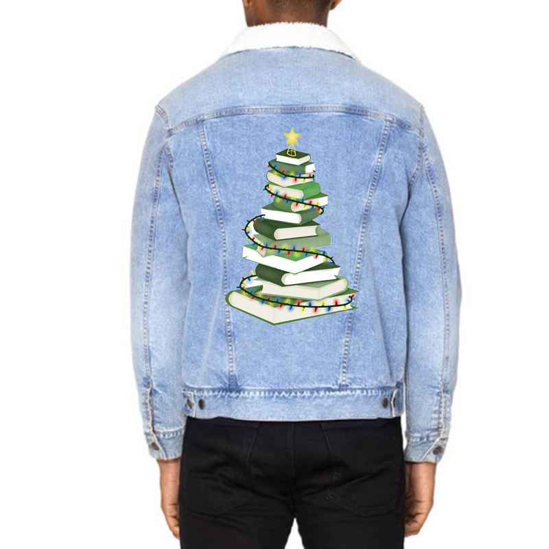 Bookmas Tree (christmas) Unisex Sherpa-lined Denim Jacket | Artistshot