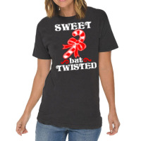 Candy Cane Sweet But Twisted Christmas Vintage T-shirt | Artistshot