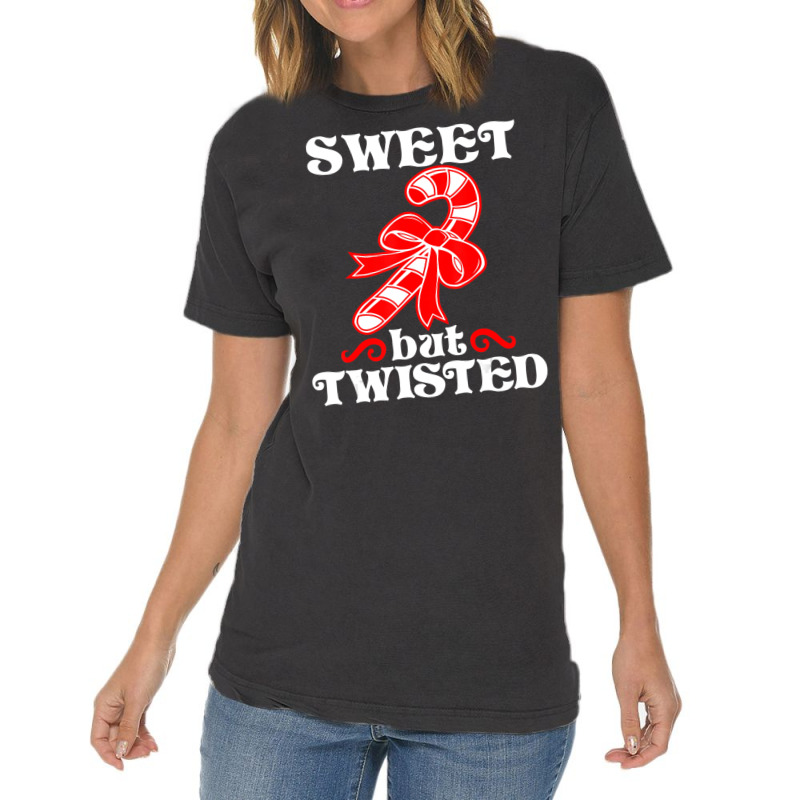 Candy Cane Sweet But Twisted Christmas Vintage T-shirt | Artistshot