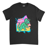 Party Hard Dinosaur Ii - Triceratops With Glowsticks Classic T-shirt | Artistshot