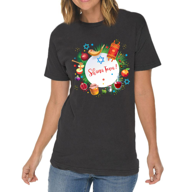 Limited Edition Happy Rosh Hashanah - Shana Tova! Autumn New Year Jewi Vintage T-shirt | Artistshot