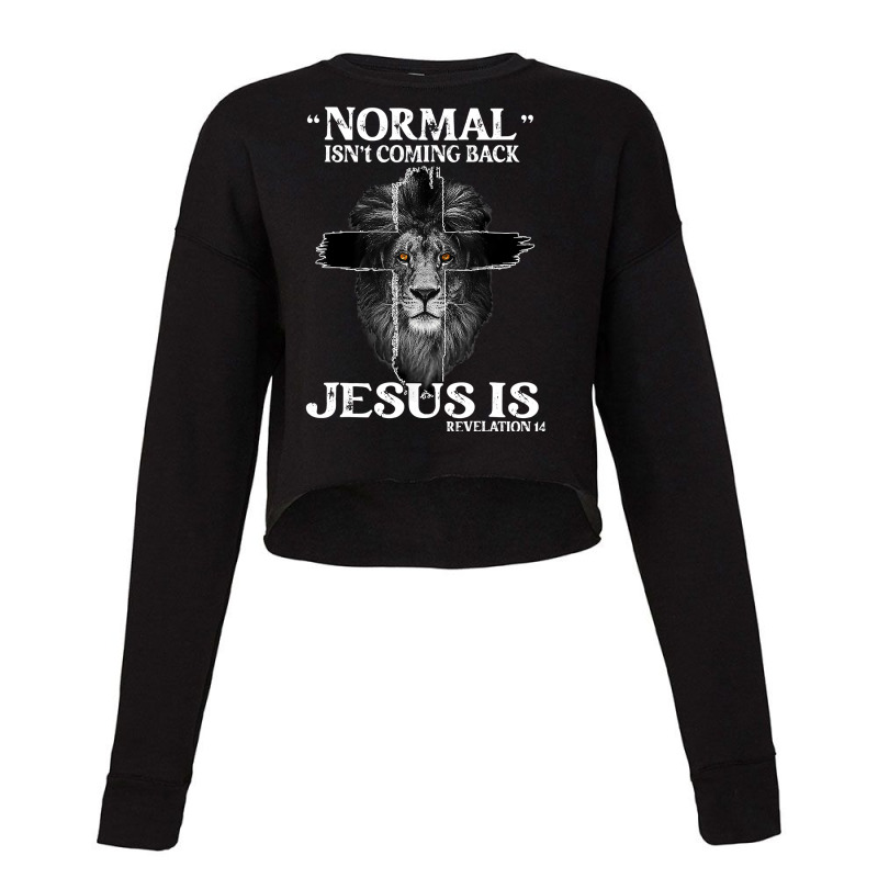 Jesus Christian Normal Isnt Coming Back Jesus Is Revelation 14 Cross L Cropped Sweater by SCOTTALLENZ | Artistshot