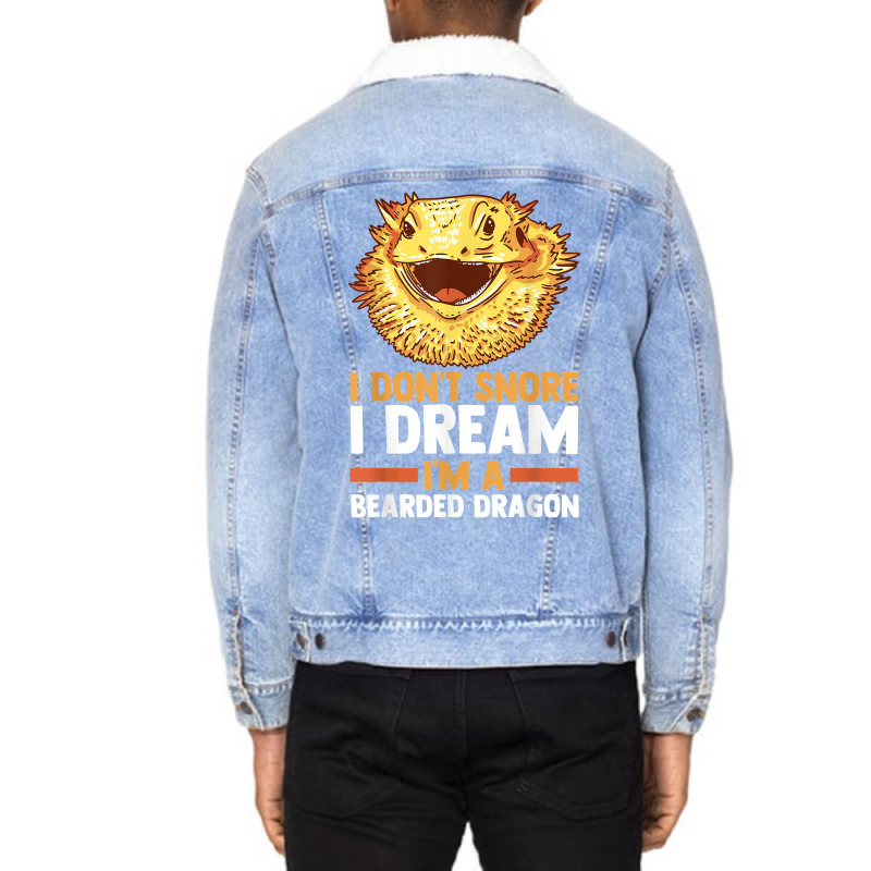 I Don't Snore I Dream I'm A Beraded Dragon Dragons T Shirt Unisex Sherpa-lined Denim Jacket | Artistshot