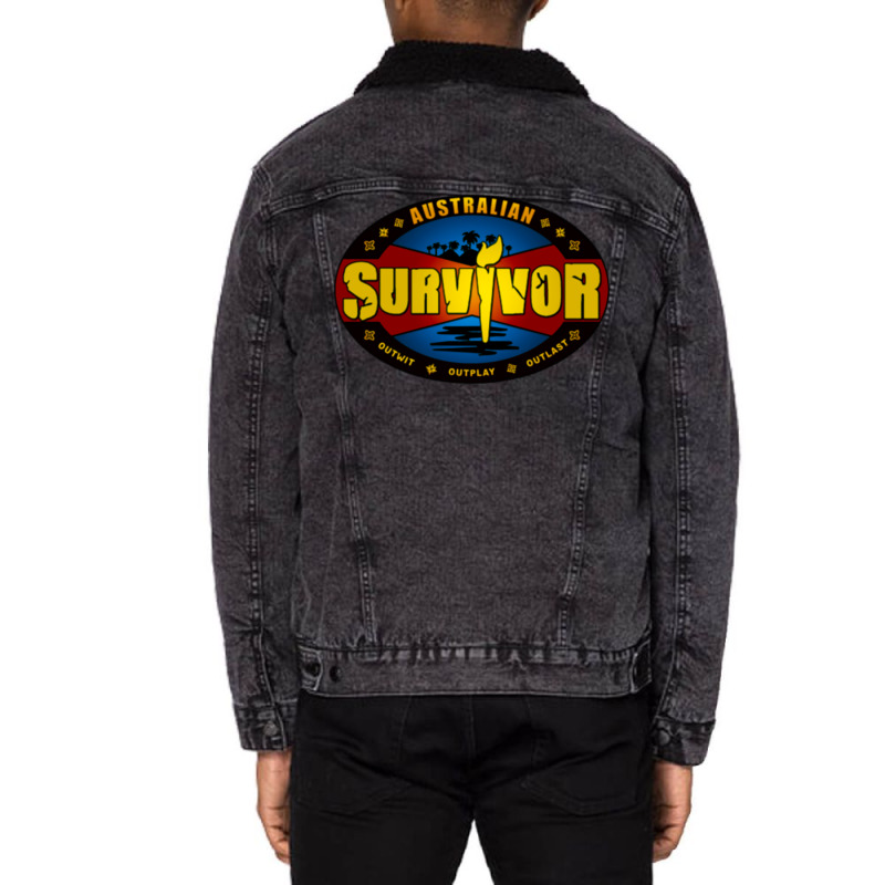 Australian Survivor  T Cute Unisex Sherpa-Lined Denim Jacket by montsijenssyo | Artistshot