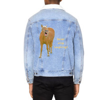 Hot Trend Never Stop Laughing! Funny Horse Painting Unisex Sherpa-lined Denim Jacket | Artistshot