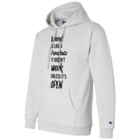 A Mind Is Like A Parachute, It Doesnt Work Unless Its Open Baby Nostal Champion Hoodie | Artistshot