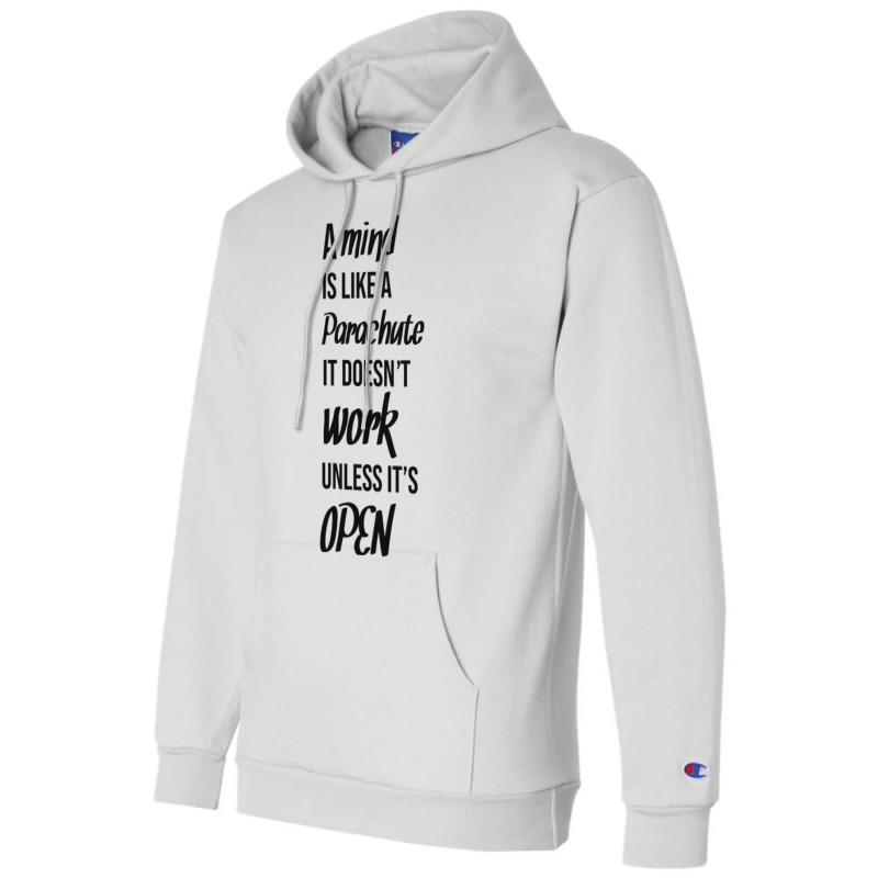 A Mind Is Like A Parachute, It Doesnt Work Unless Its Open Baby Nostal Champion Hoodie | Artistshot