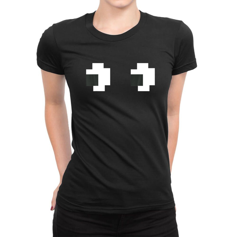 Retro Arcade 80s 8 Bit Game Ghost Halloween Group Costume Ladies Fitted T-Shirt by sromydivlevn | Artistshot