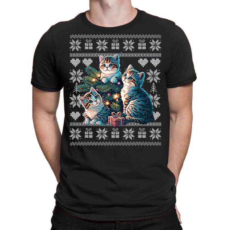 Cat Christmass Wocats Lover Ugly Xmas T-shirt | Artistshot