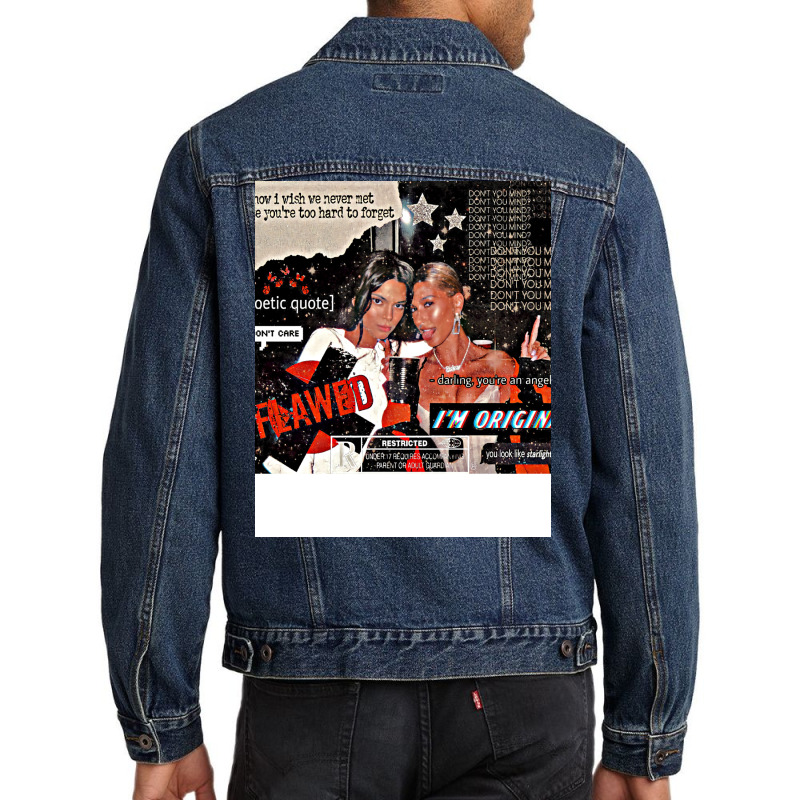 Dynamic Duo Collage Men Denim Jacket | Artistshot