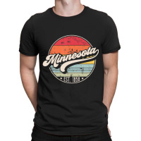 Trending Retro Minnesota Home State Mn Cool 70s Style Sunset T-shirt | Artistshot