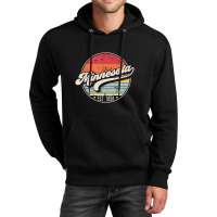 Trending Retro Minnesota Home State Mn Cool 70s Style Sunset Unisex Hoodie | Artistshot