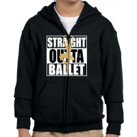 Straight Outta Ballet For Dark Youth Zipper Hoodie | Artistshot