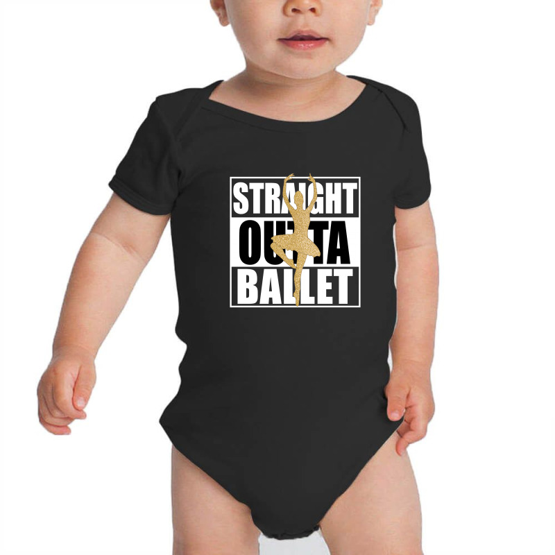 Straight Outta Ballet For Dark Baby Bodysuit by autlu2024 | Artistshot