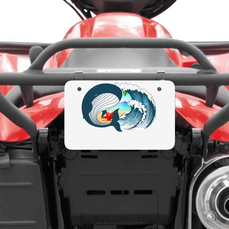 Ocean Heart Atv License Plate | Artistshot