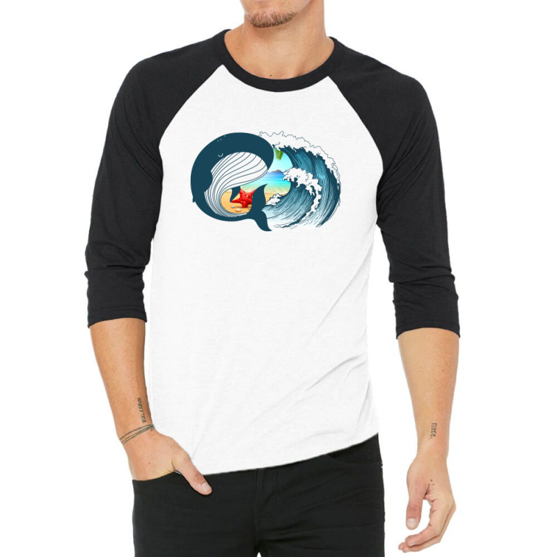 Ocean Heart 3/4 Sleeve Shirt | Artistshot