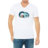 Ocean Heart V-neck Tee | Artistshot