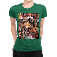 Parks And Recreation Collage Poster Green Ladies Fitted T-shirt | Artistshot